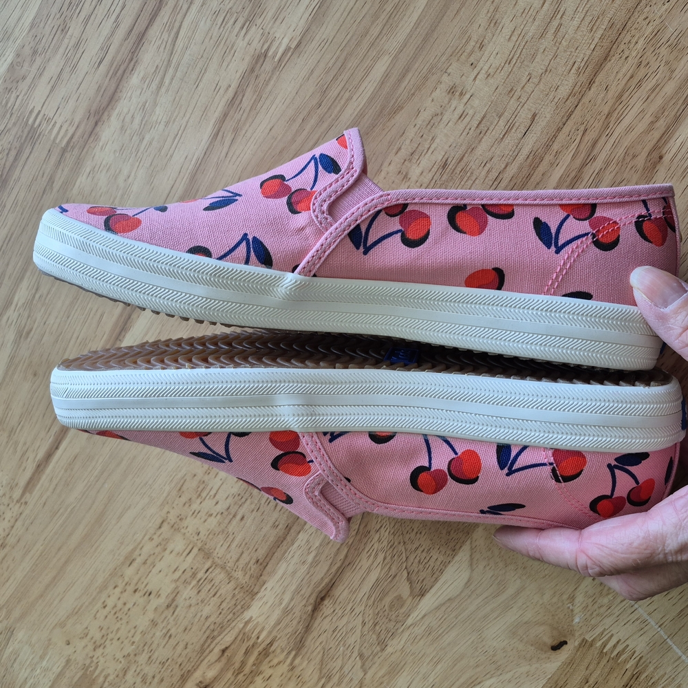 NWOT - Keds x Kate Spade Pink Cherry Slip-On Shoes - Picture 5 of 5